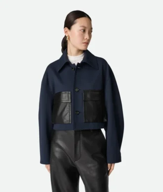 Jacke aus Wolle und Baumwolle