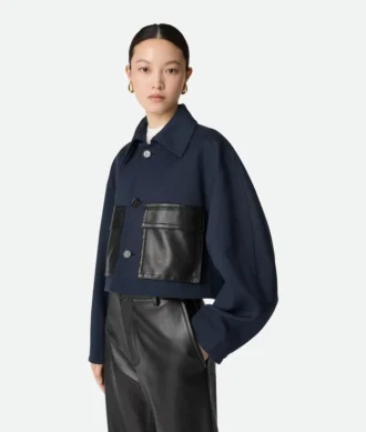 Jacke aus Wolle und Baumwolle