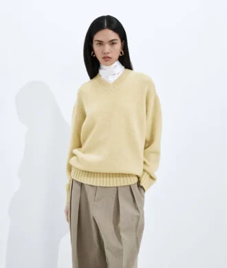 Kaschmir-Pullover mit Zopfmuster
