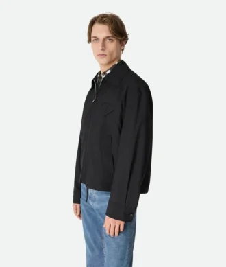 Kimono-Blouson aus feiner Wolle