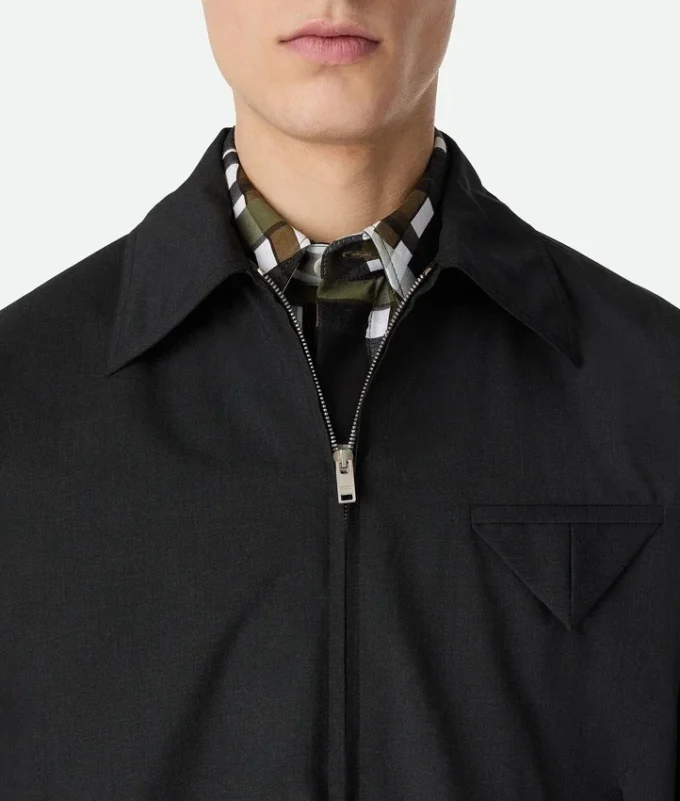 Kimono-Blouson aus feiner Wolle Kimono-Blouson aus feiner Wolle