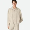 Kimono-Blouson aus Viskose und Seide