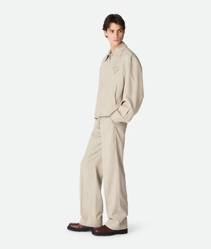 Kimono-Blouson aus Viskose und Seide