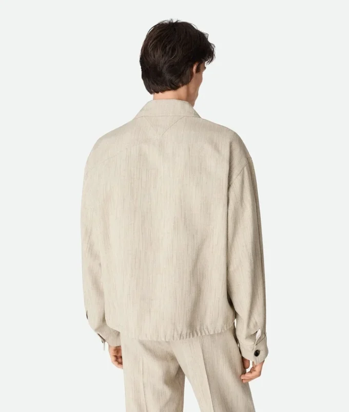 Kimono-Blouson aus Viskose und Seide