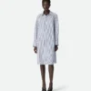 Kleid aus Baumwollpopeline mit Nadelstreifen