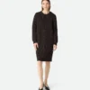 Kleid aus englischer Rippenstrick-Wolle Kleid aus englischer Rippenstrick-Wolle