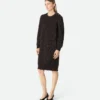 Kleid aus englischer Rippenstrick-Wolle Kleid aus englischer Rippenstrick-Wolle