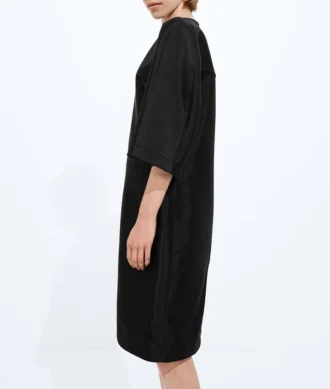 Kleid aus gewaschenem Baumwoll- und Viskose-Twill