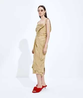 Kleid aus gewaschenem Seidentaft