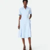 Kleid aus Viskose und Seidentwill Kleid aus Viskose und Seidentwill