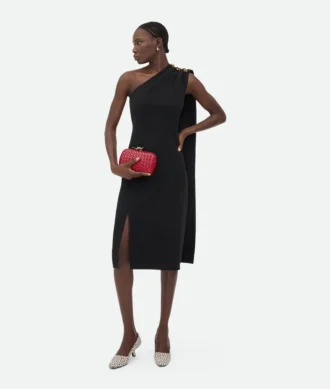 Kleid aus Woll-Viskose-Crêpe