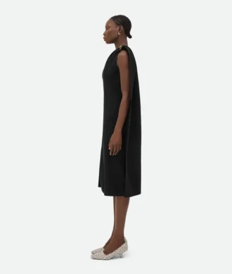 Kleid aus Woll-Viskose-Crêpe