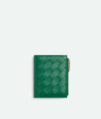 Kleine Brieftasche aus Intrecciato-Leder