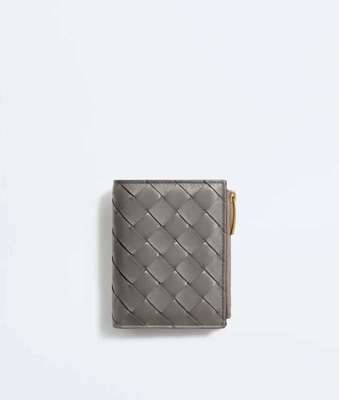 Kleine Brieftasche aus Intrecciato-Leder Kleine Brieftasche aus Intrecciato-Leder