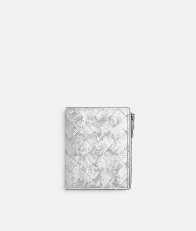 Kleine Brieftasche aus Intrecciato-Leder Kleine Brieftasche aus Intrecciato-Leder
