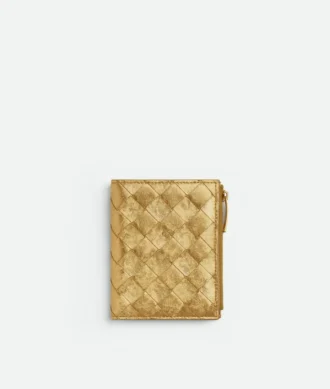 Kleine Brieftasche aus Intrecciato-Leder