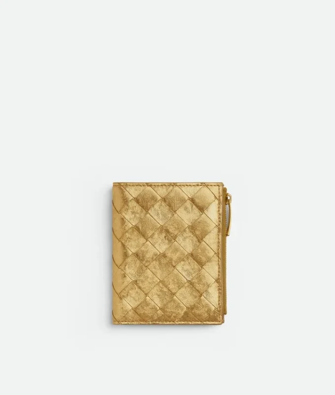 Kleine Brieftasche aus Intrecciato-Leder Kleine Brieftasche aus Intrecciato-Leder