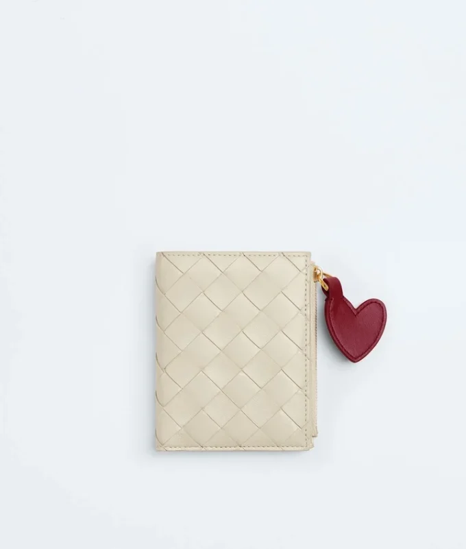 Kleine Brieftasche aus Intrecciato-Leder Kleine Brieftasche aus Intrecciato-Leder