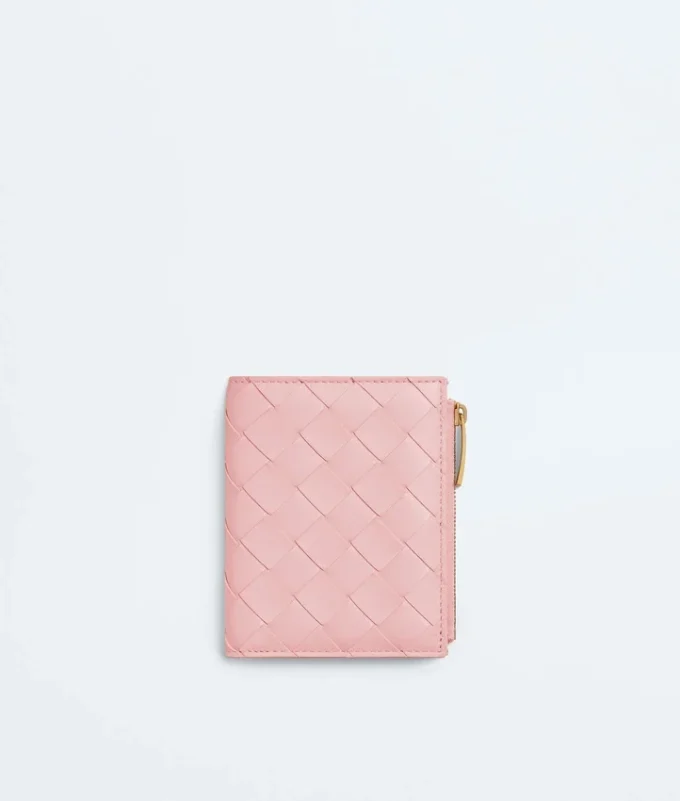 Kleine Brieftasche aus Intrecciato-Leder Kleine Brieftasche aus Intrecciato-Leder