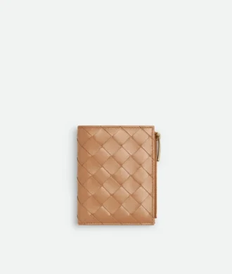 Kleine Brieftasche aus Intrecciato-Leder