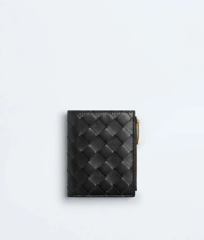 Kleine Brieftasche aus Intrecciato-Leder Kleine Brieftasche aus Intrecciato-Leder