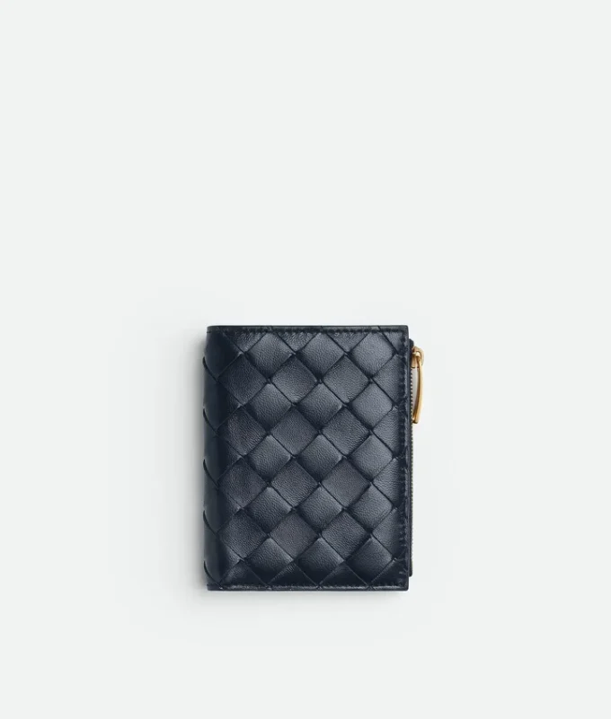 Kleine Brieftasche aus Intrecciato-Leder Kleine Brieftasche aus Intrecciato-Leder