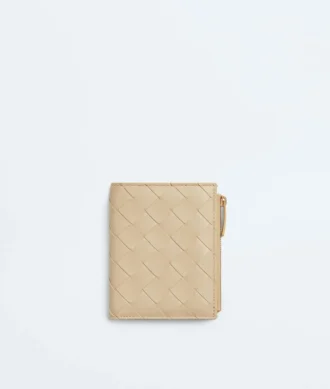Kleine Brieftasche aus Intrecciato-Leder