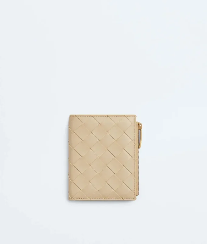 Kleine Brieftasche aus Intrecciato-Leder Kleine Brieftasche aus Intrecciato-Leder