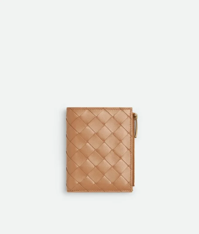 Kleine Brieftasche aus Intrecciato-Leder Kleine Brieftasche aus Intrecciato-Leder