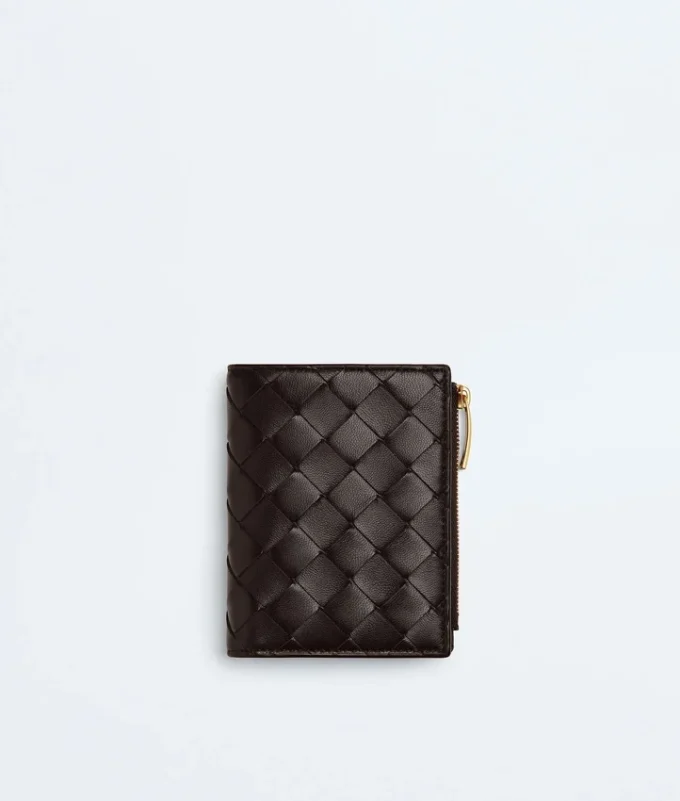 Kleine Brieftasche aus Intrecciato-Leder Kleine Brieftasche aus Intrecciato-Leder