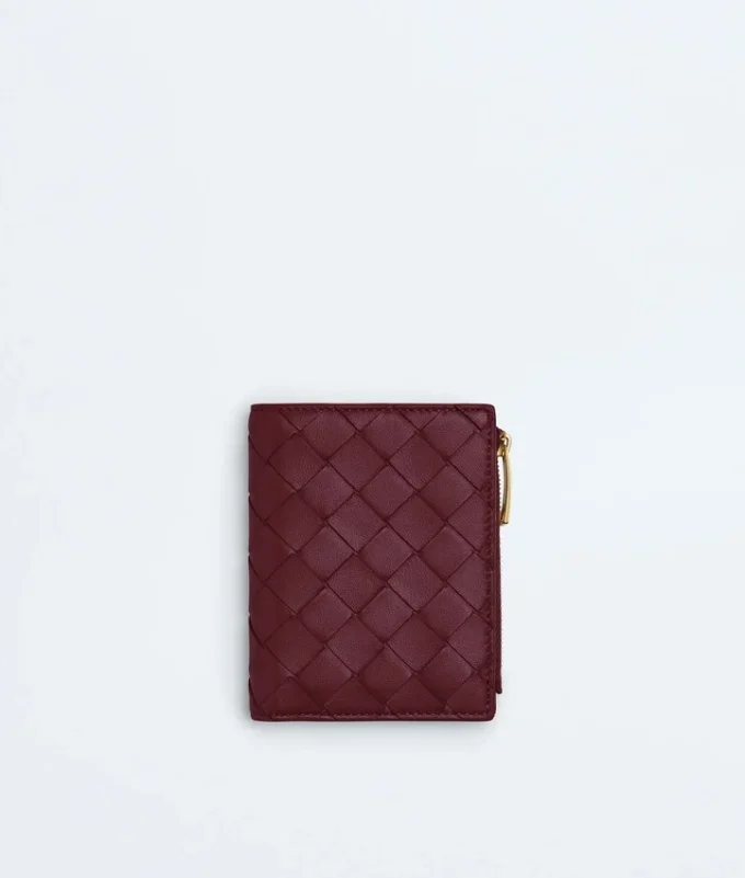 Kleine Brieftasche aus Intrecciato-Leder Kleine Brieftasche aus Intrecciato-Leder
