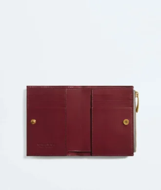 Kleine Brieftasche aus Intrecciato-Leder
