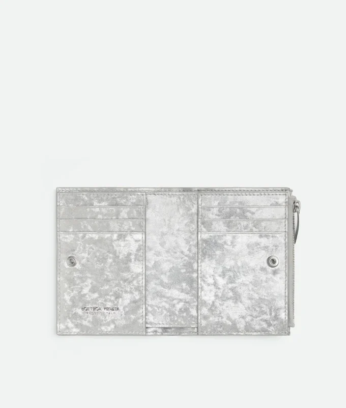 Kleine Brieftasche aus Intrecciato-Leder Kleine Brieftasche aus Intrecciato-Leder