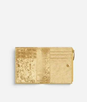 Kleine Brieftasche aus Intrecciato-Leder