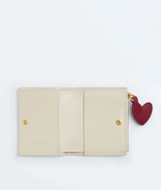 Kleine Brieftasche aus Intrecciato-Leder