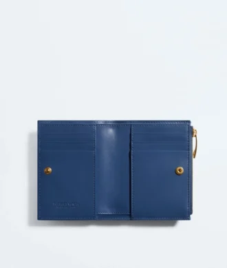 Kleine Brieftasche aus Intrecciato-Leder