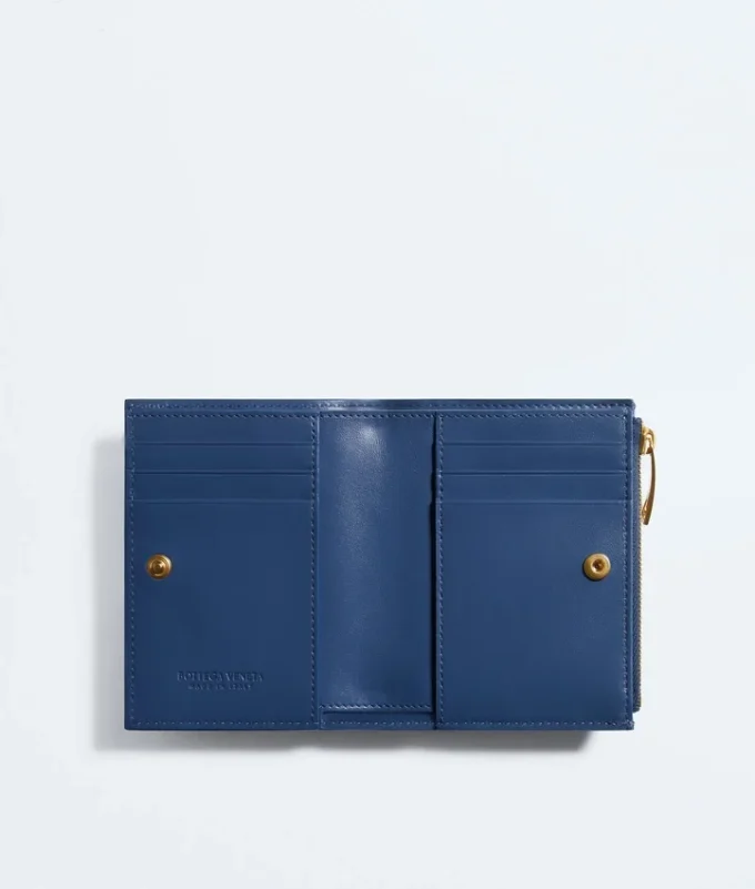 Kleine Brieftasche aus Intrecciato-Leder Kleine Brieftasche aus Intrecciato-Leder