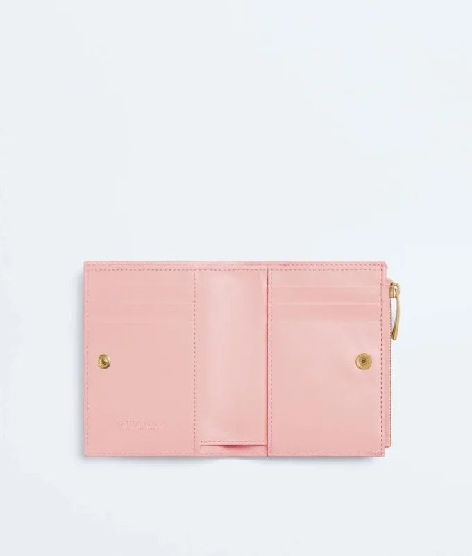 Kleine Brieftasche aus Intrecciato-Leder Kleine Brieftasche aus Intrecciato-Leder