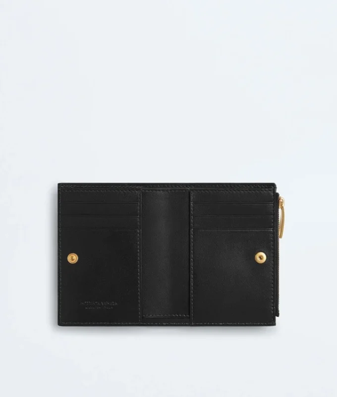 Kleine Brieftasche aus Intrecciato-Leder Kleine Brieftasche aus Intrecciato-Leder