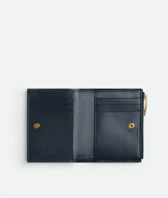 Kleine Brieftasche aus Intrecciato-Leder