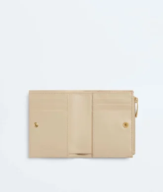 Kleine Brieftasche aus Intrecciato-Leder