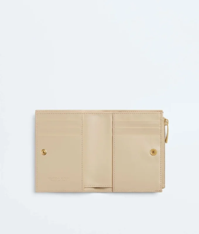Kleine Brieftasche aus Intrecciato-Leder Kleine Brieftasche aus Intrecciato-Leder
