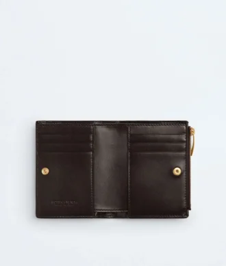 Kleine Brieftasche aus Intrecciato-Leder Kleine Brieftasche aus Intrecciato-Leder