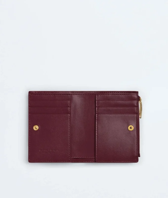 Kleine Brieftasche aus Intrecciato-Leder Kleine Brieftasche aus Intrecciato-Leder