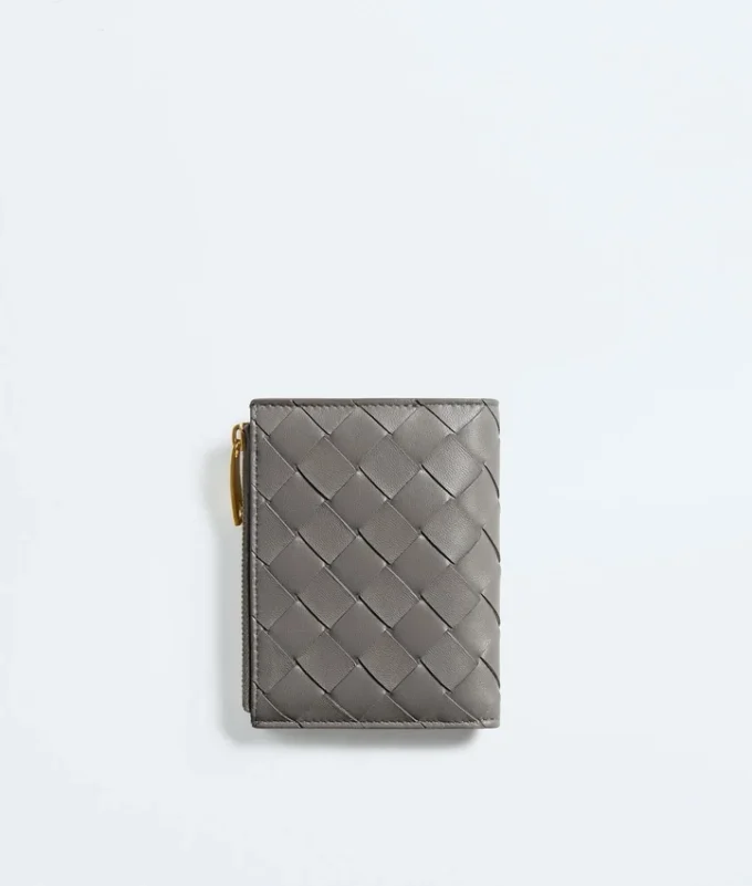 Kleine Brieftasche aus Intrecciato-Leder Kleine Brieftasche aus Intrecciato-Leder
