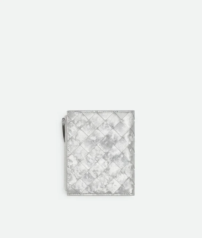 Kleine Brieftasche aus Intrecciato-Leder Kleine Brieftasche aus Intrecciato-Leder