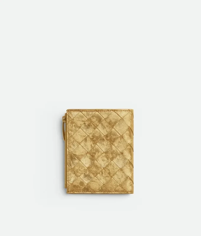 Kleine Brieftasche aus Intrecciato-Leder Kleine Brieftasche aus Intrecciato-Leder