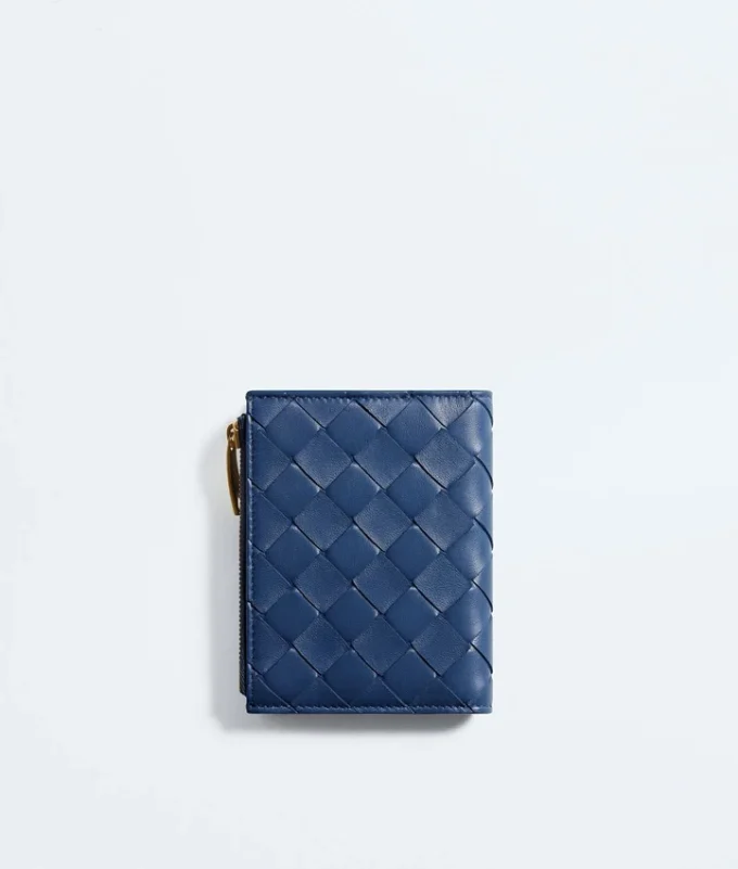Kleine Brieftasche aus Intrecciato-Leder Kleine Brieftasche aus Intrecciato-Leder