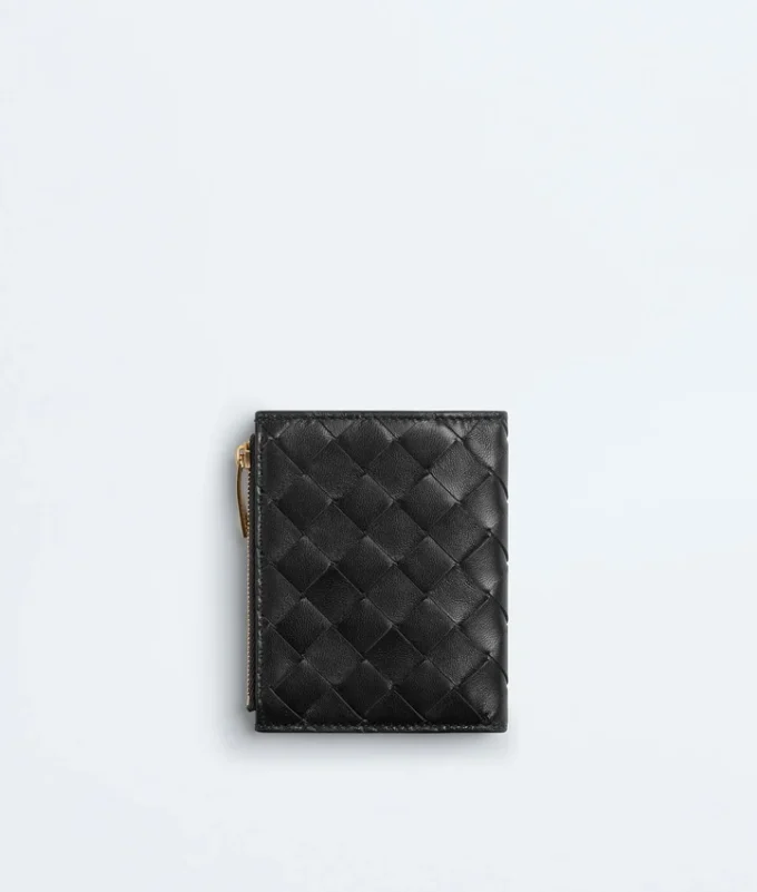 Kleine Brieftasche aus Intrecciato-Leder Kleine Brieftasche aus Intrecciato-Leder