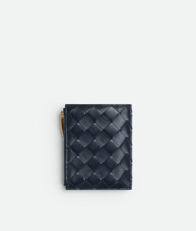 Kleine Brieftasche aus Intrecciato-Leder Kleine Brieftasche aus Intrecciato-Leder